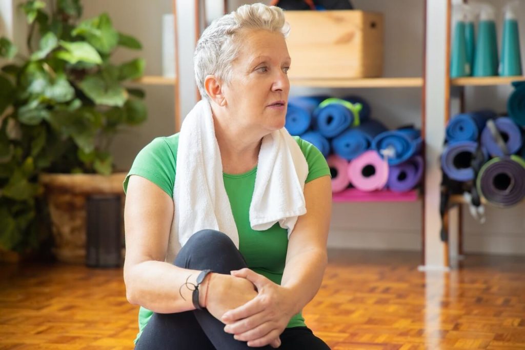 a pilates student