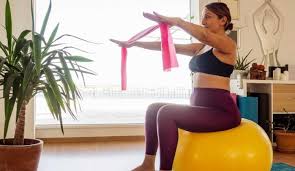 Pregnancy exercise sitting on a ball Pilates for Pregnancy